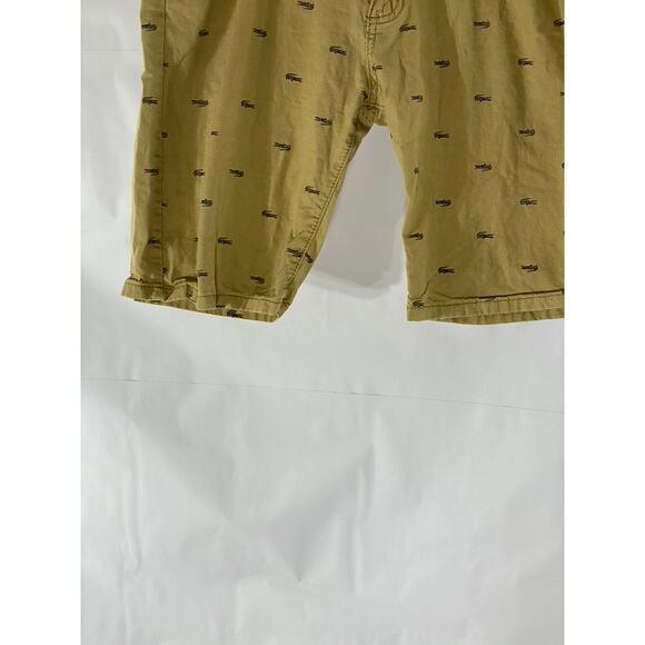 JEANS FASHION Men's Tan Alligator Print Chino Shorts SZ 34 - Picture 6 of 9